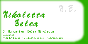 nikoletta belea business card